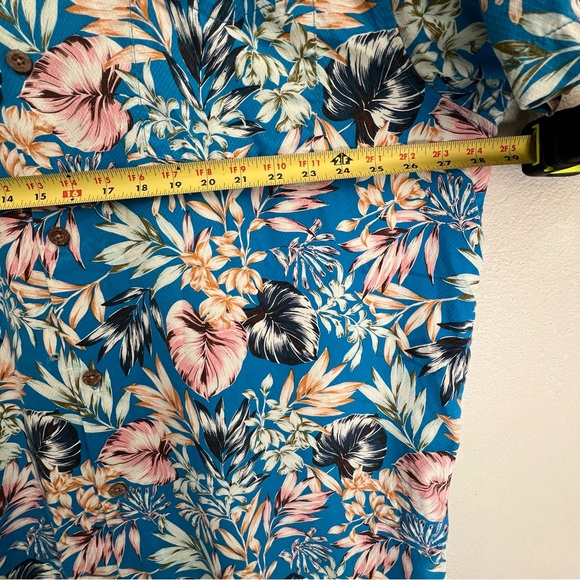 Tommy Bahama Uluhu Fronds Silk Camp Shirt XXL Picasso Blue - Picture 8 of 8